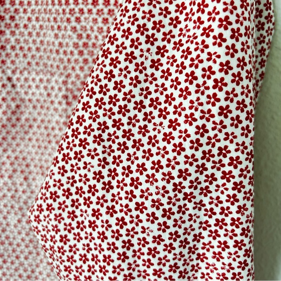Frank & Eileen Red tiny flowers Patterned women’s Shirt size medium NWT - Picture 5 of 10